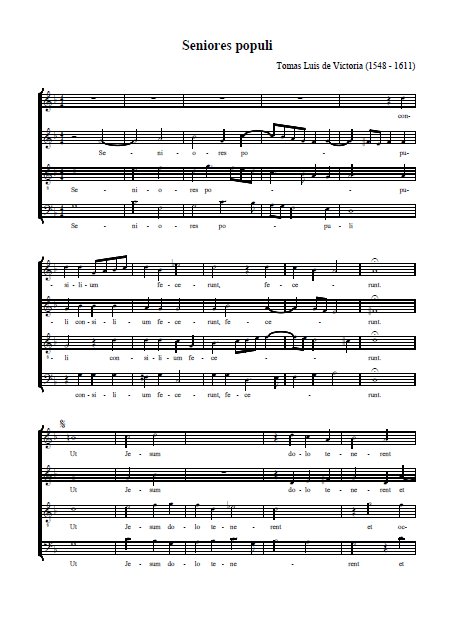 Tenebrae Responsories 6. Seniores populi Partitions gratuites